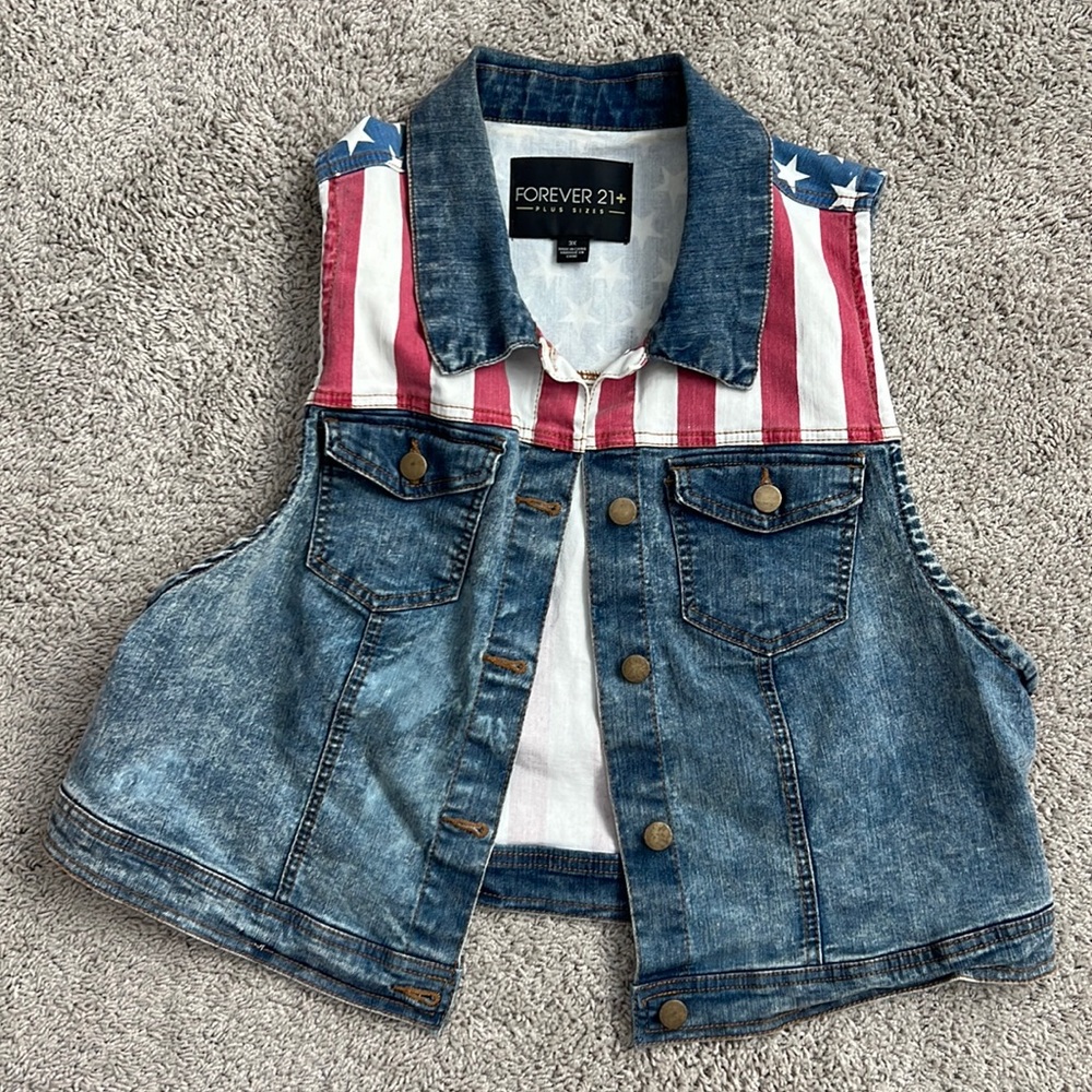 Forever 21 Americana vest 3X